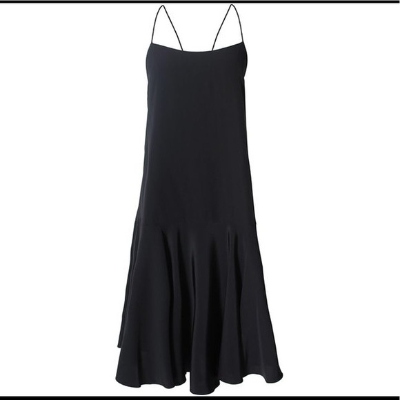 Tibi 100% Silk Tie-Back Cami Dress in Black. NWOT - Picture 2 of 6